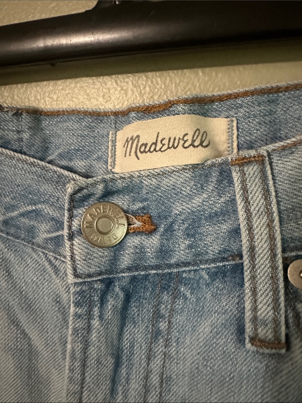 Madewell Light Wash Blue High-Rise Straight Jeans - Picture 2 of 5